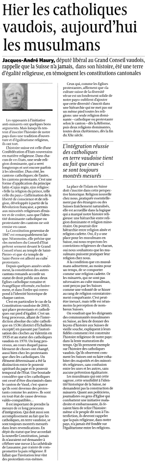 Article Le Temps - 29.10.09